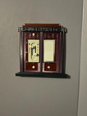 tardis double light switch cover