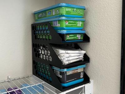 Modular Stacking Storage Bins - Swiffer Supplies 