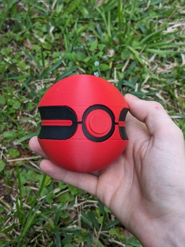 Pokémon Cherish Ball - Fully Functional with Button and Hinge
