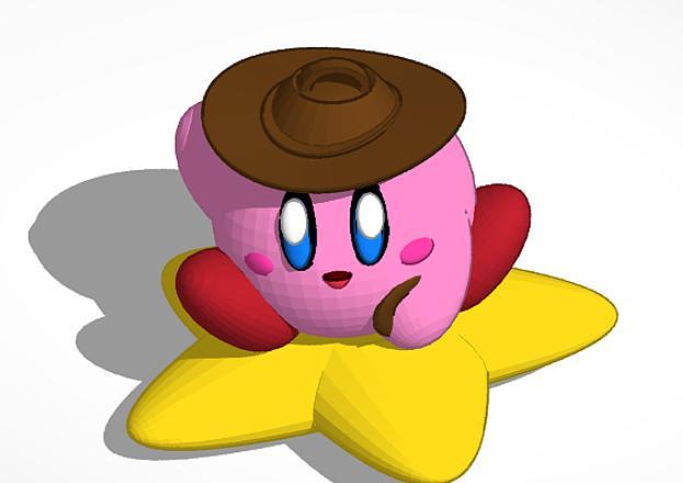 Kirby indiana Jones style Keychain