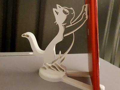 Cute Cat phone stand slot together holder