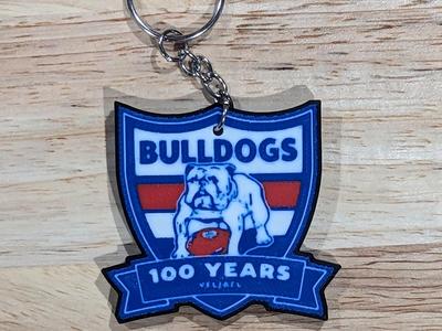 Western Bulldogs AFL Club Logo Keyring