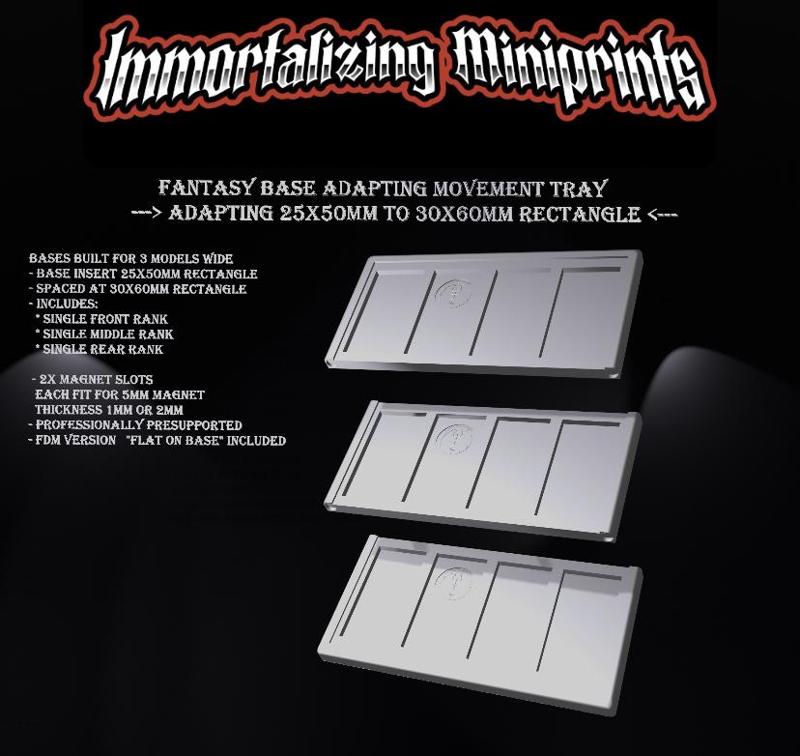 Base Adapting Movement Tray 25x50mm to 30x60mm-4 models wide