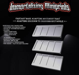 Base Adapting Movement Tray 25x50mm to 30x60mm-4 models wide