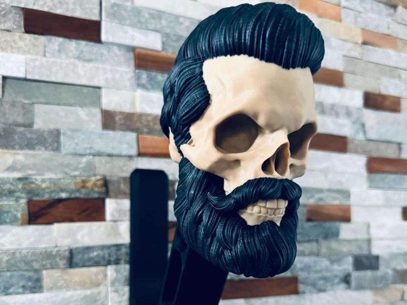Helmet Holder Skull barber