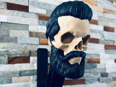 Helmet Holder Skull barber