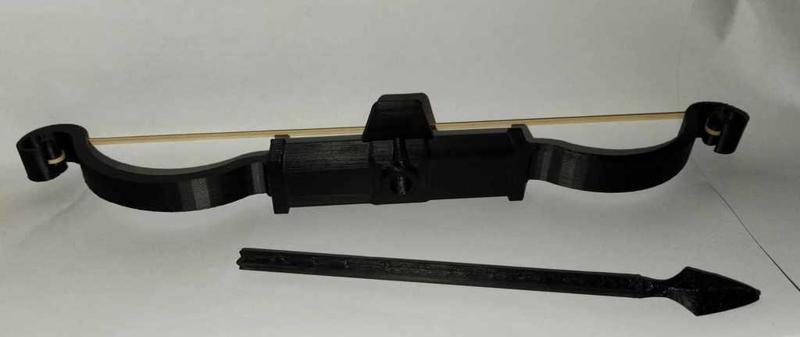 Rubber-Band Bow & Arrow stronger Version, no glue, handle sight hole remix