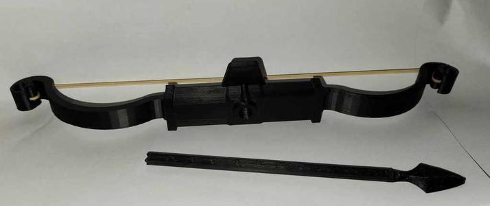 Rubber-Band Bow & Arrow stronger Version, no glue, handle sight hole remix