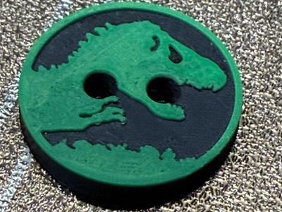 T-Rex Dinosaur Button