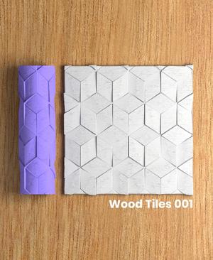 Collection Green | Wood Tiles 001 | Polymer Clay Seamless Texture Roller