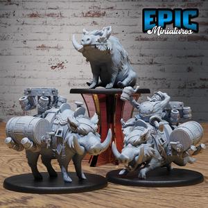 Boar Beer Shop Set / Evil Horned Beast / Wild Animal / Wereboar / Bulky Shapechanger / Pig Creature / Forest Encounter