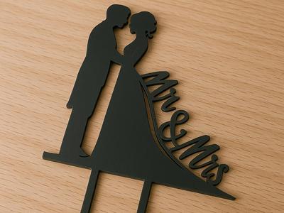 Mr & Mrs Cake Topper