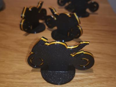 Sports Bike Silhouette - Tabletop Model