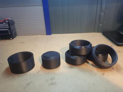 52mm 1:10 Solid 'Stretched' Drift Tyres + Tool