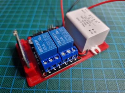 Wemos D1 mini with dual relay board - mount