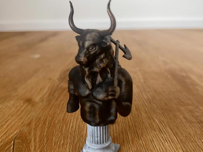 Minotaur Bust - Mythical Desktop Sculpture