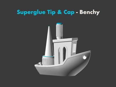Benchy delivers a tip and cap for super glue