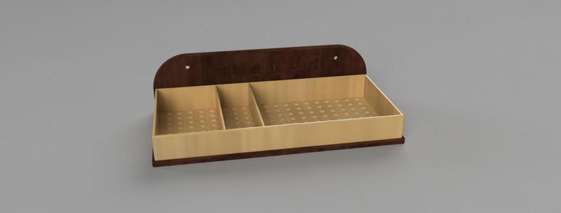 Wallmount scouring pad tray / Soporte de pared para bandeja de estropajo