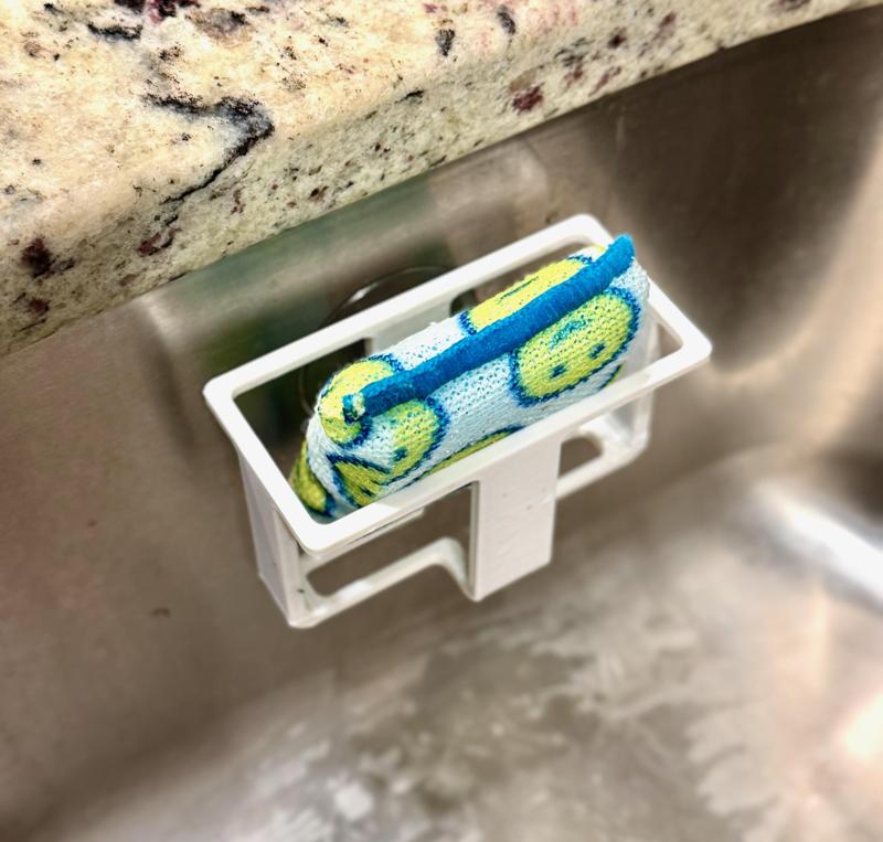 In-sink sponge holder