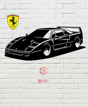 FERRARI F40 - 2D WALL ART #4