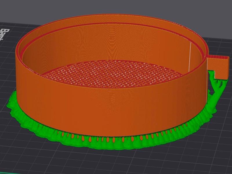 sieve pan with lip