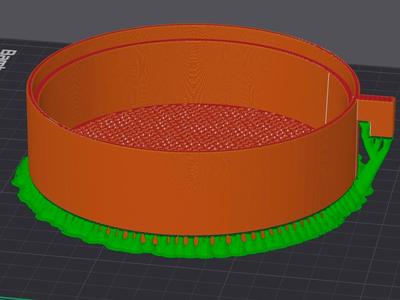 sieve pan with lip