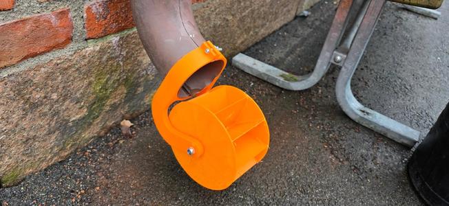 Downspout water mill