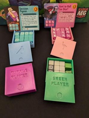 Cubitos Dice Box and Card Display - Fowl Play Expansion