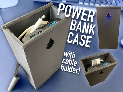 Powerbank Case with Cable Holder & Lid