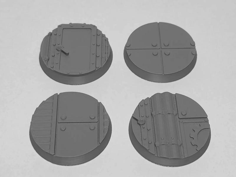 32mm Miniature Model Bases - Industrial - Pack 3