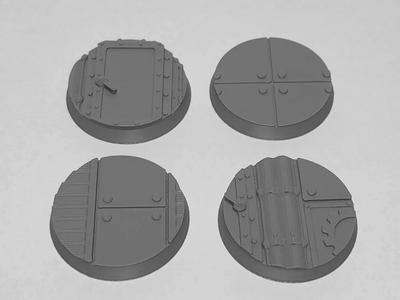 32mm Miniature Model Bases - Industrial - Pack 3