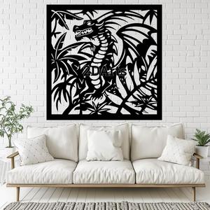Dragon in Jungle 2D Wall Art/Window Art - Digital STL & SVG File