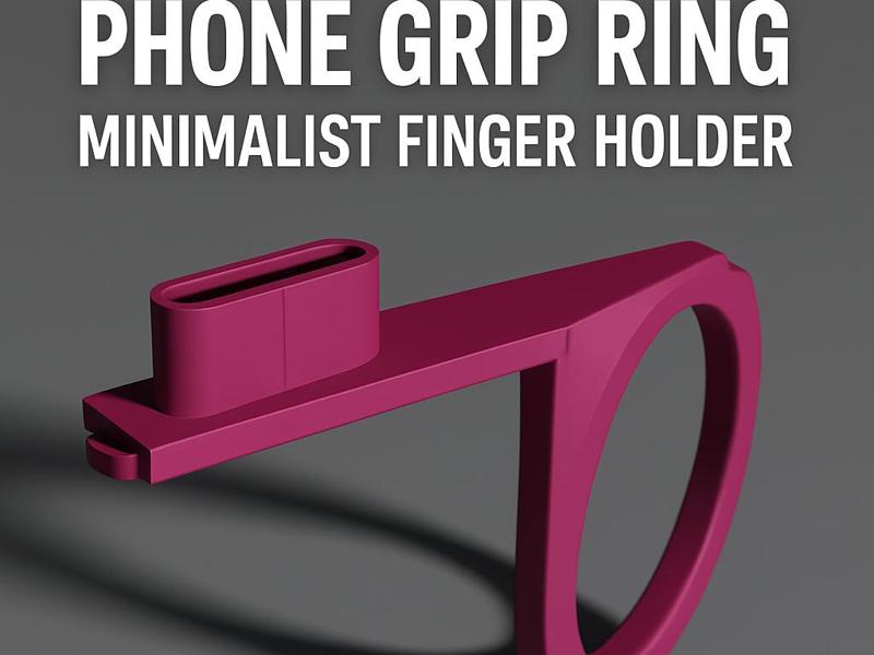 Ergonomic Phone Handle for Secure One-Hand Use