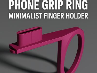 Ergonomic Phone Handle for Secure One-Hand Use