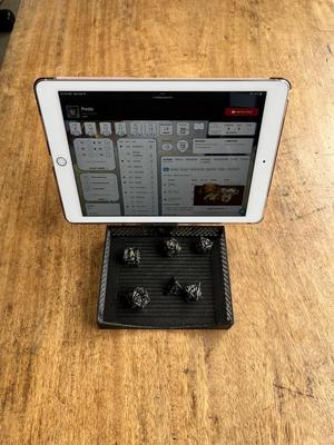 Honeycomb dice tray with OPTIONAL phone stand