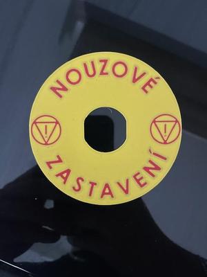 Stítek Nouzové Zastavení_Schneider/Emergency Stop