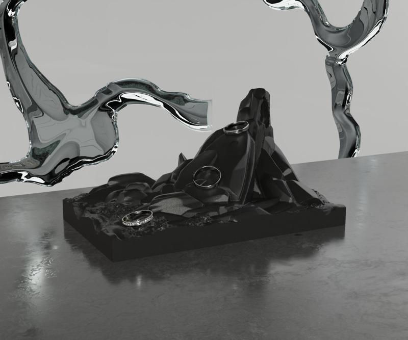 Eclipse Ring Mountain – Sculptural Ring Holder