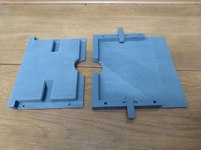 Template for straight cutting of 4x5" sheet film from 13x18 sheet