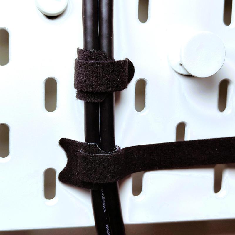 Ikea SKÅDIS Pegboard velcro cable tie mount