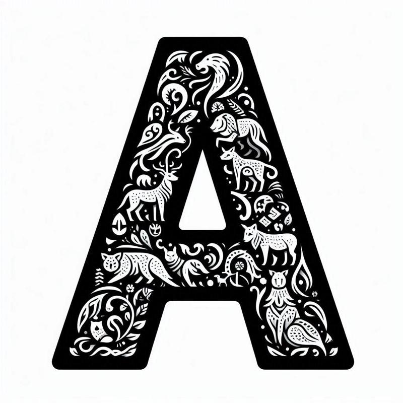 Crazy alphabet: Letter A