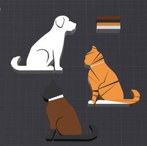 Ipad Stand - cat and dog