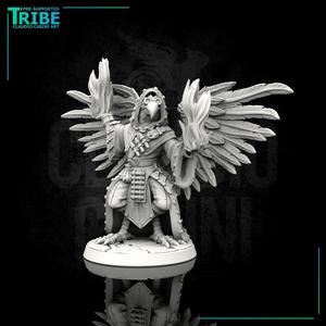 (0077) Male featherfolk birdman wizard with flame spell