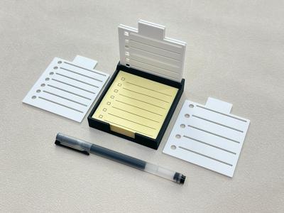 Sticky Note Holder with Checklist Stencil Set