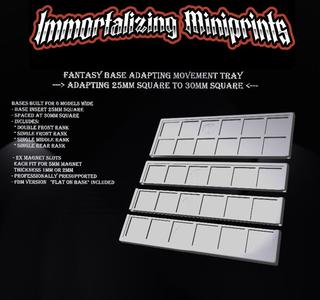 Base Adapting Movement Tray 25mm to 30mm 6 models wide