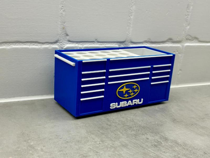 Subaru Inspired Desk work toolbox pen holder