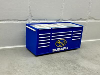 Subaru Inspired Desk work toolbox pen holder
