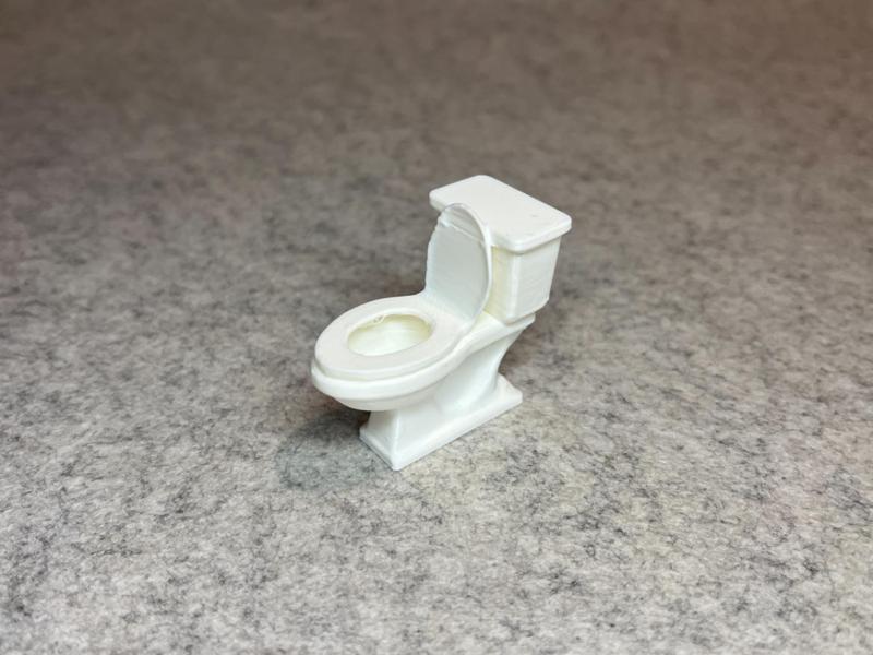 Dollhouse toilet for miniature house bathroom