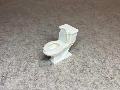 Dollhouse toilet for miniature house bathroom