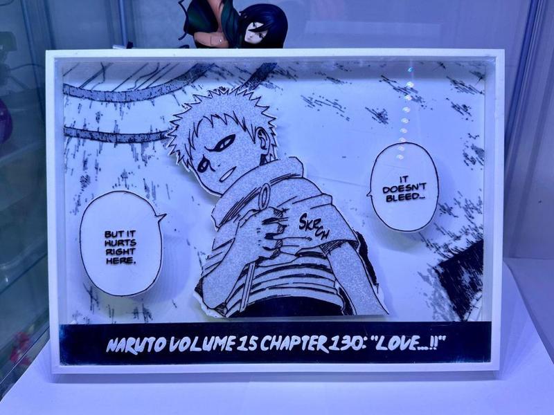 Naruto Gaara Manage Panel 3D Diorama Scene