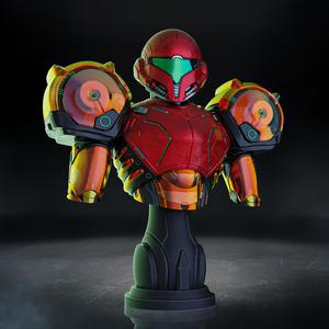 Samus Aran bust - (Pre-Supported)